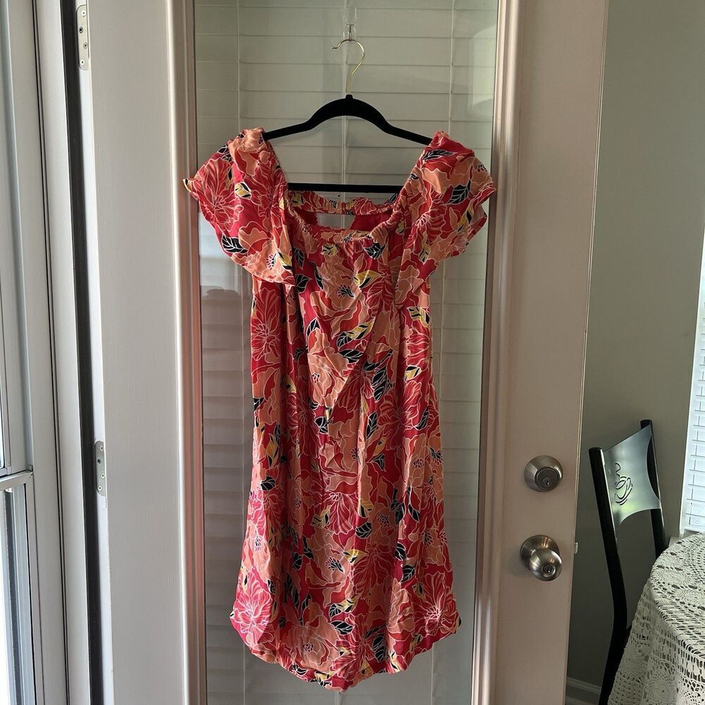 Skies Are Blue Mimi Dress Small Off The Shoulder Floral